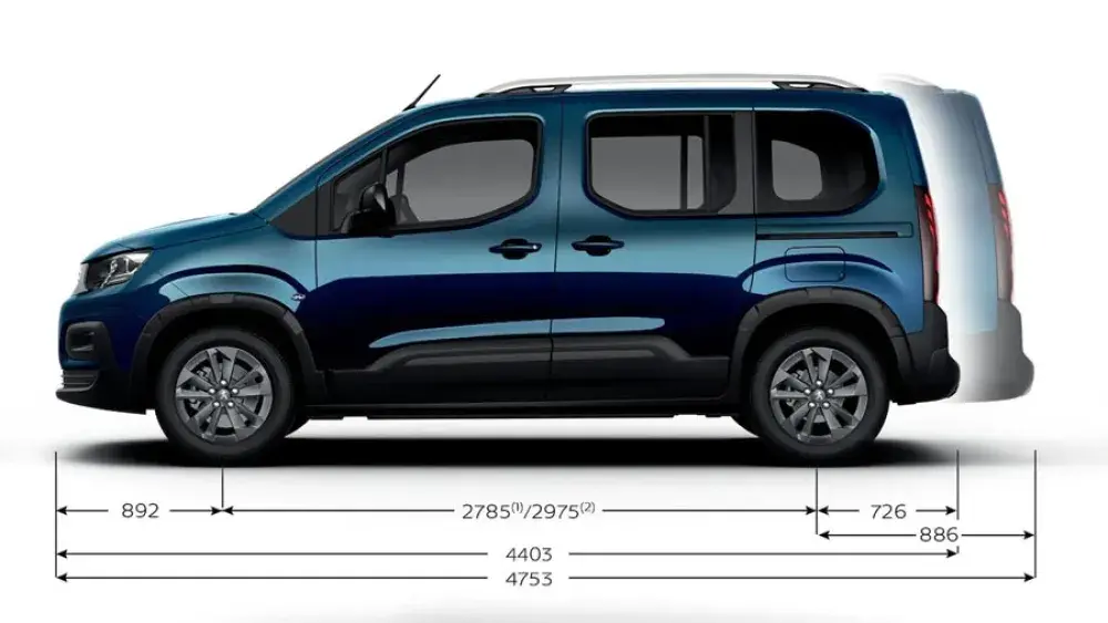 Peugeot e-Rifter afmetingen